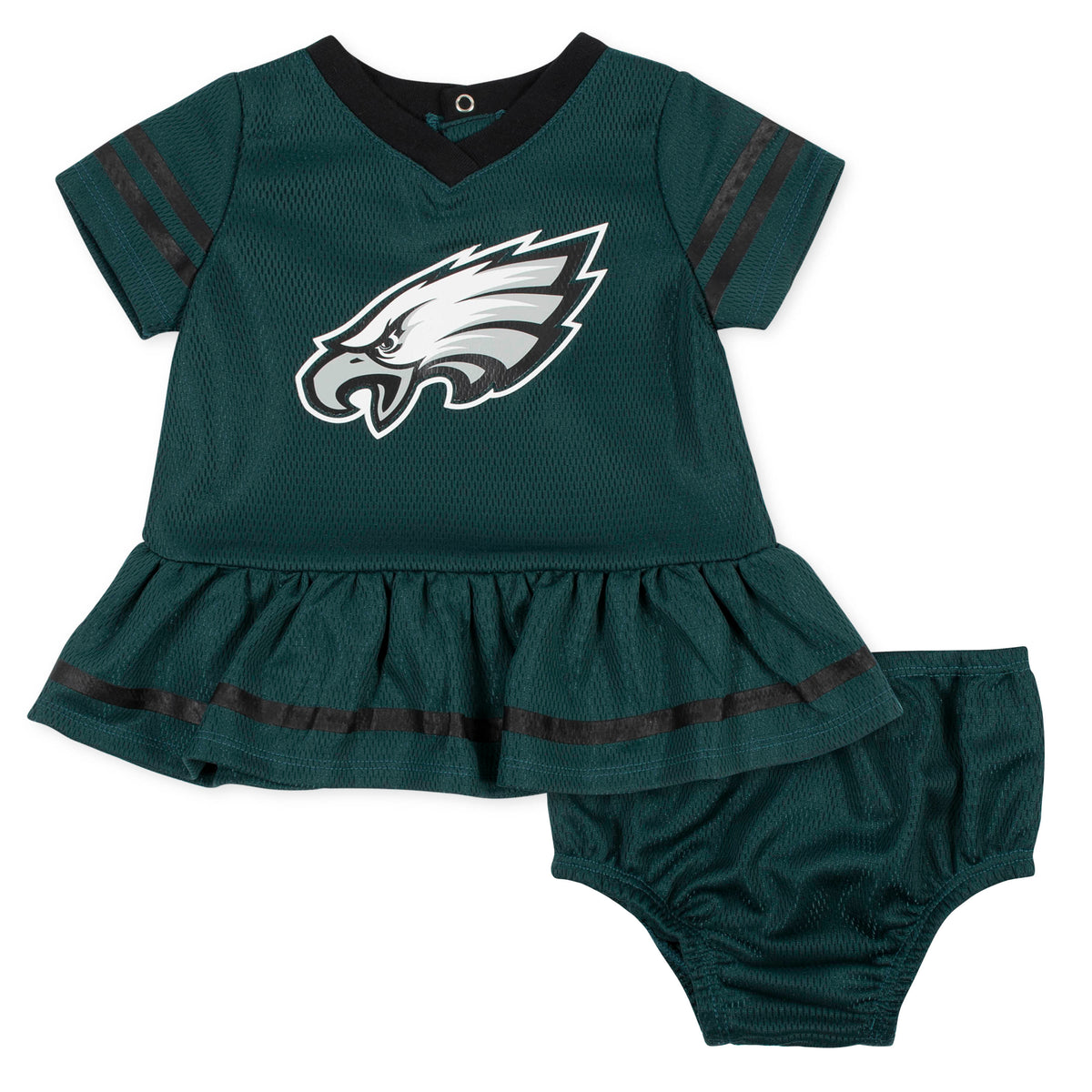 2-Piece Philadelphia Eagles Dress and Diaper Cover Set