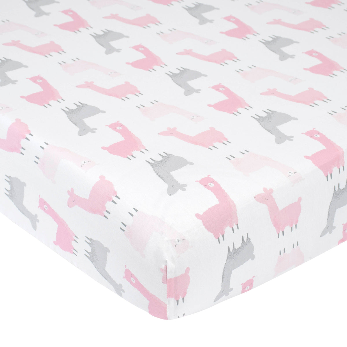 Baby Girls Pink Llama Ombre Printed Sheet