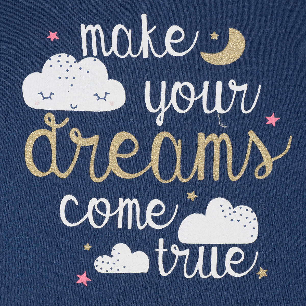 4-Piece Girls Dreams Snug Fit Cotton Pajamas, view 3