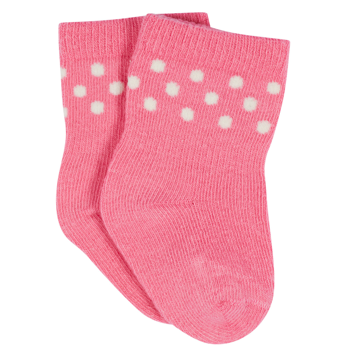 12-Pack Baby & Toddler Girls Floral Fox Jersey Crew Wiggle Proof Socks, view 9
