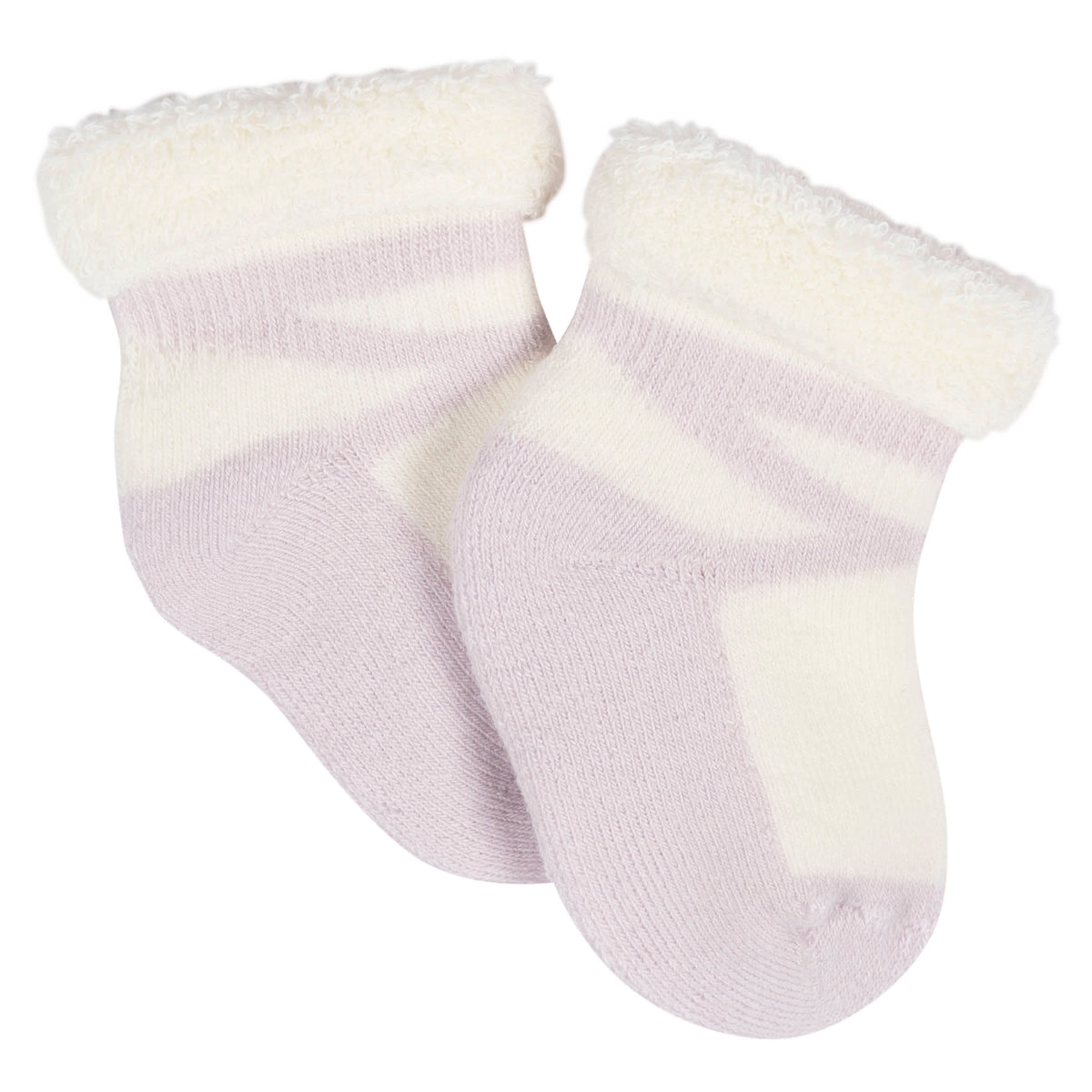 12-Pack Baby Girls Lavender Garden Terry Wiggle Proof Socks, view 7