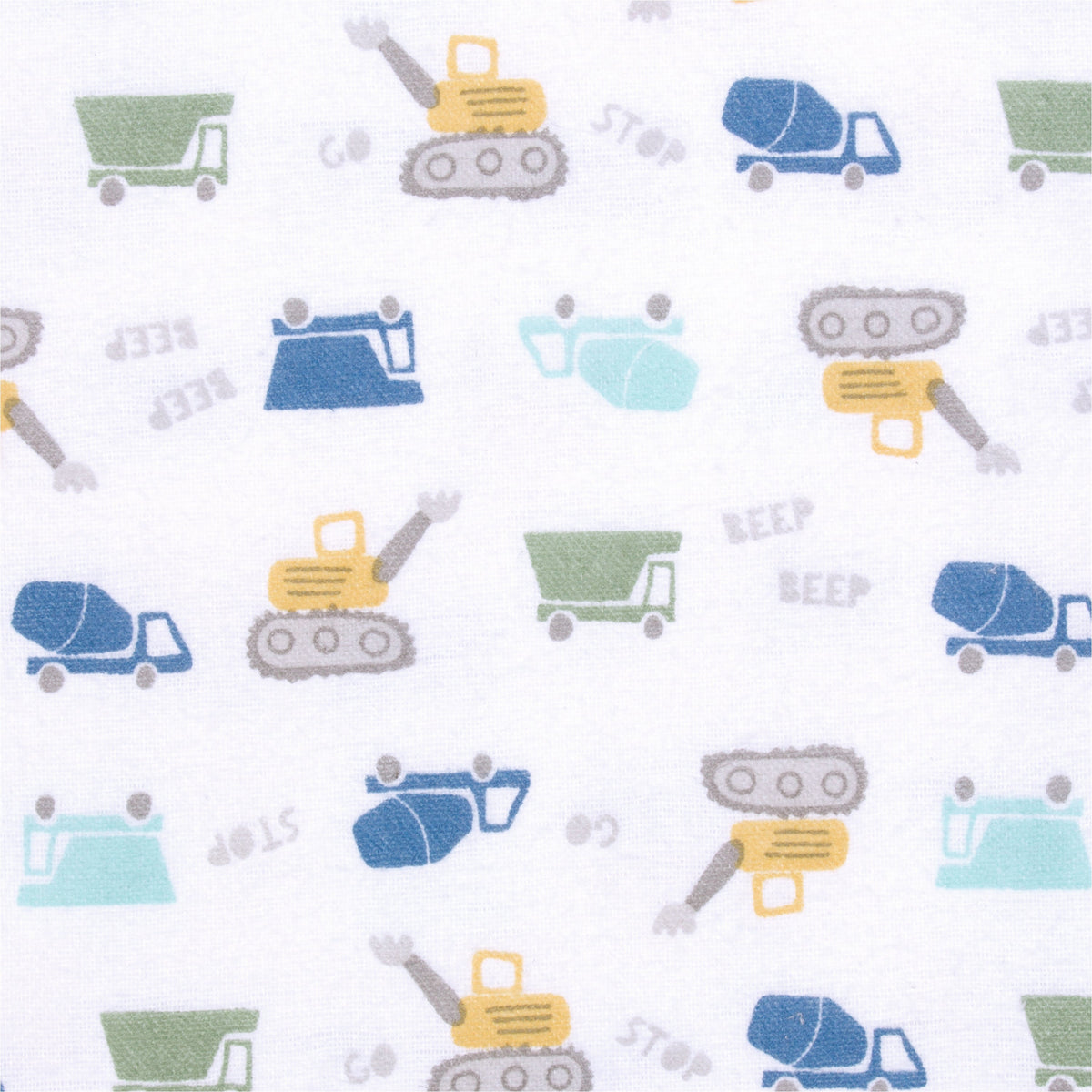 5-Pack Baby Boys Trucks Flannel Receiving Blankets, view 2