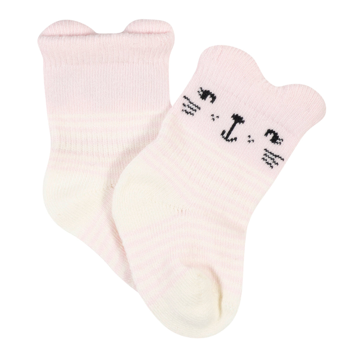 6-Pack Baby Girls Rainbow Wiggleproof Socks, view 2