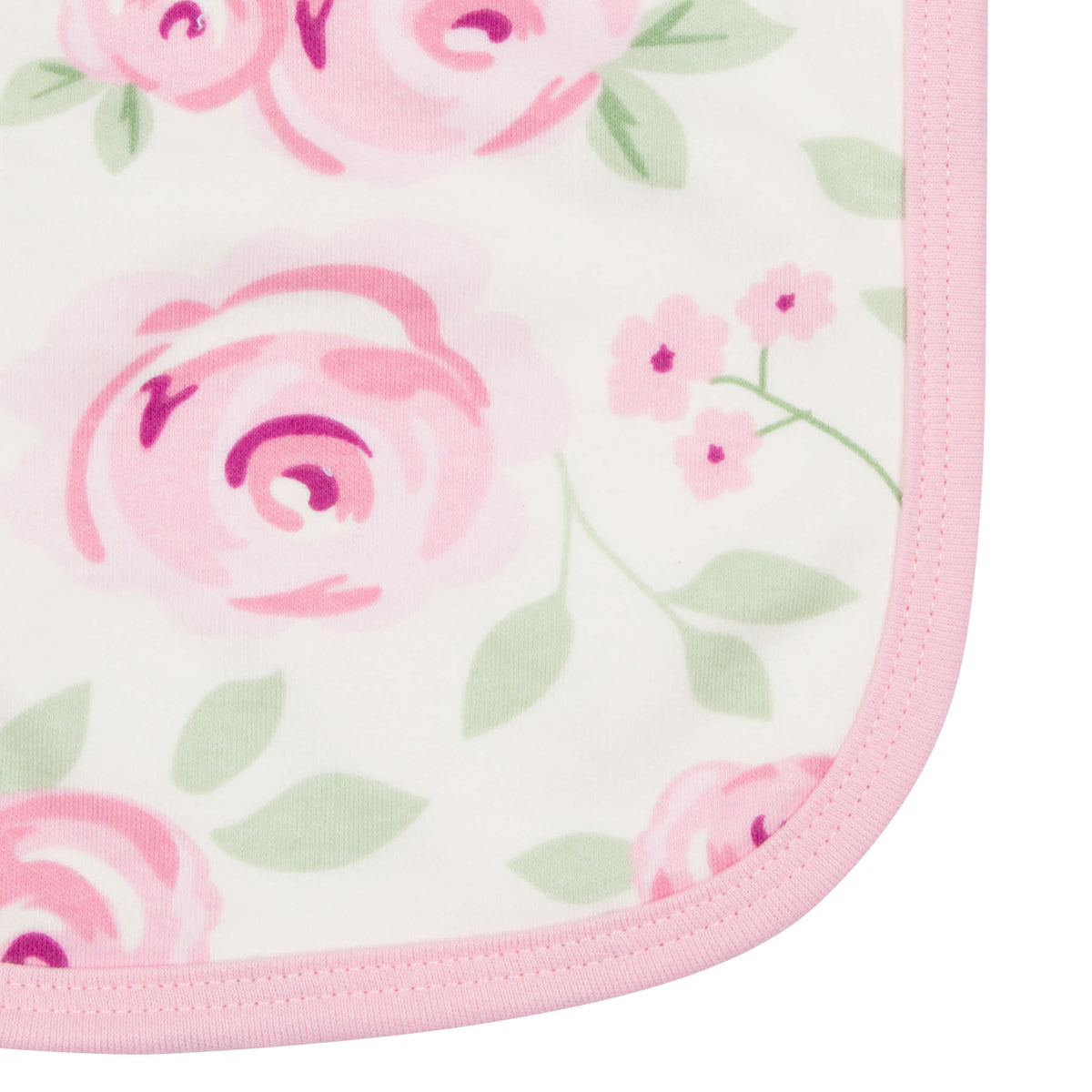 4-Pack Baby Girls Floral Terry Burpcloths, view 2