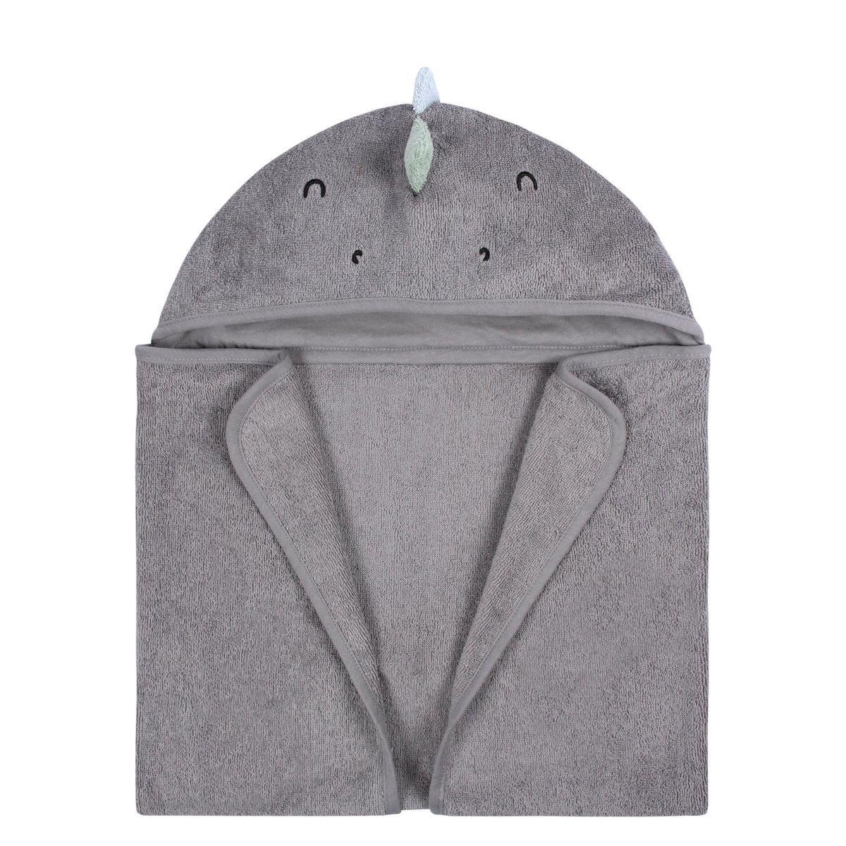 4-Piece Baby Boys Charcoal Dino Towel & Washcloths, view 4