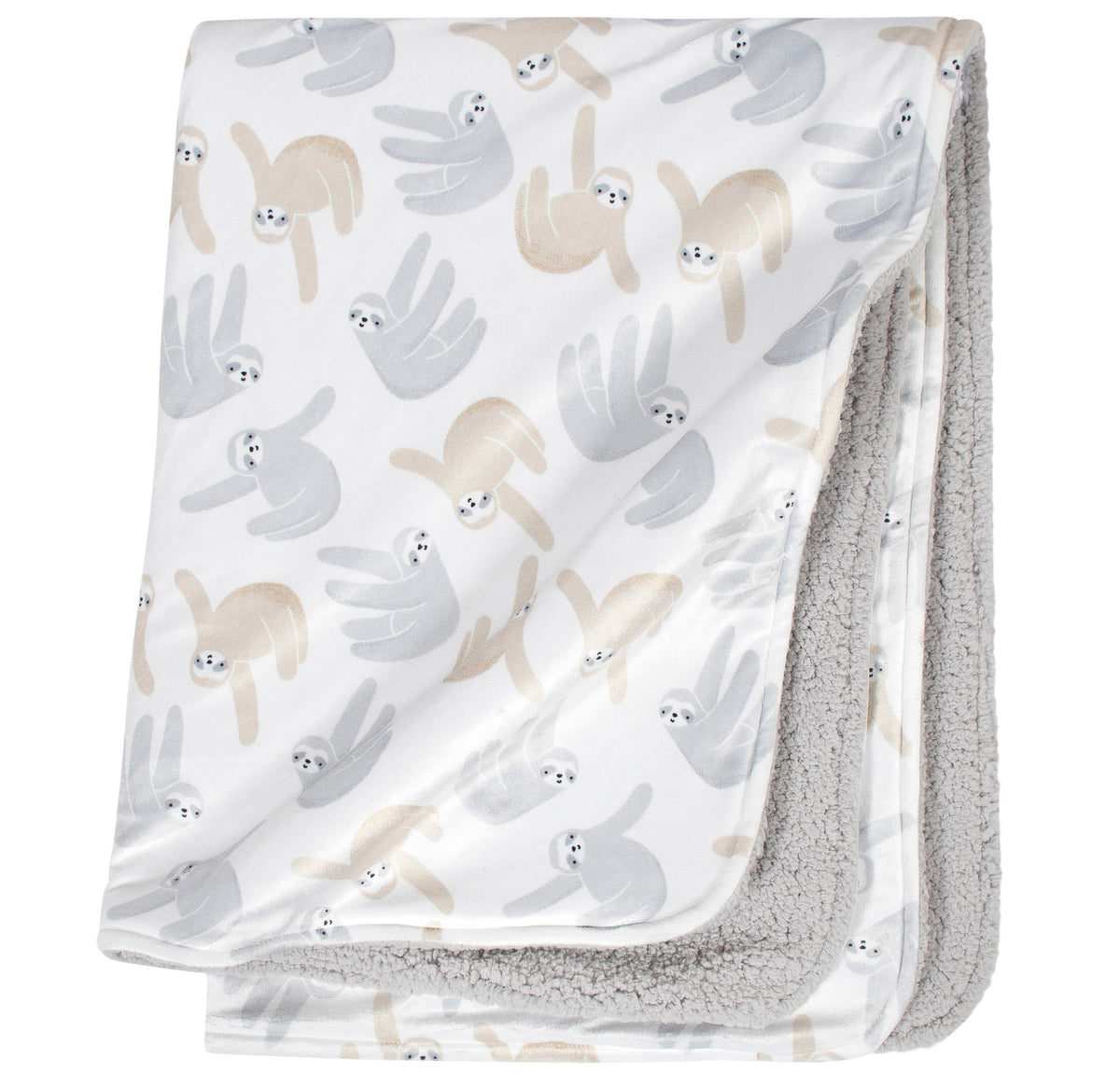 Just Born Baby Neutral Sloth Printed Blanket