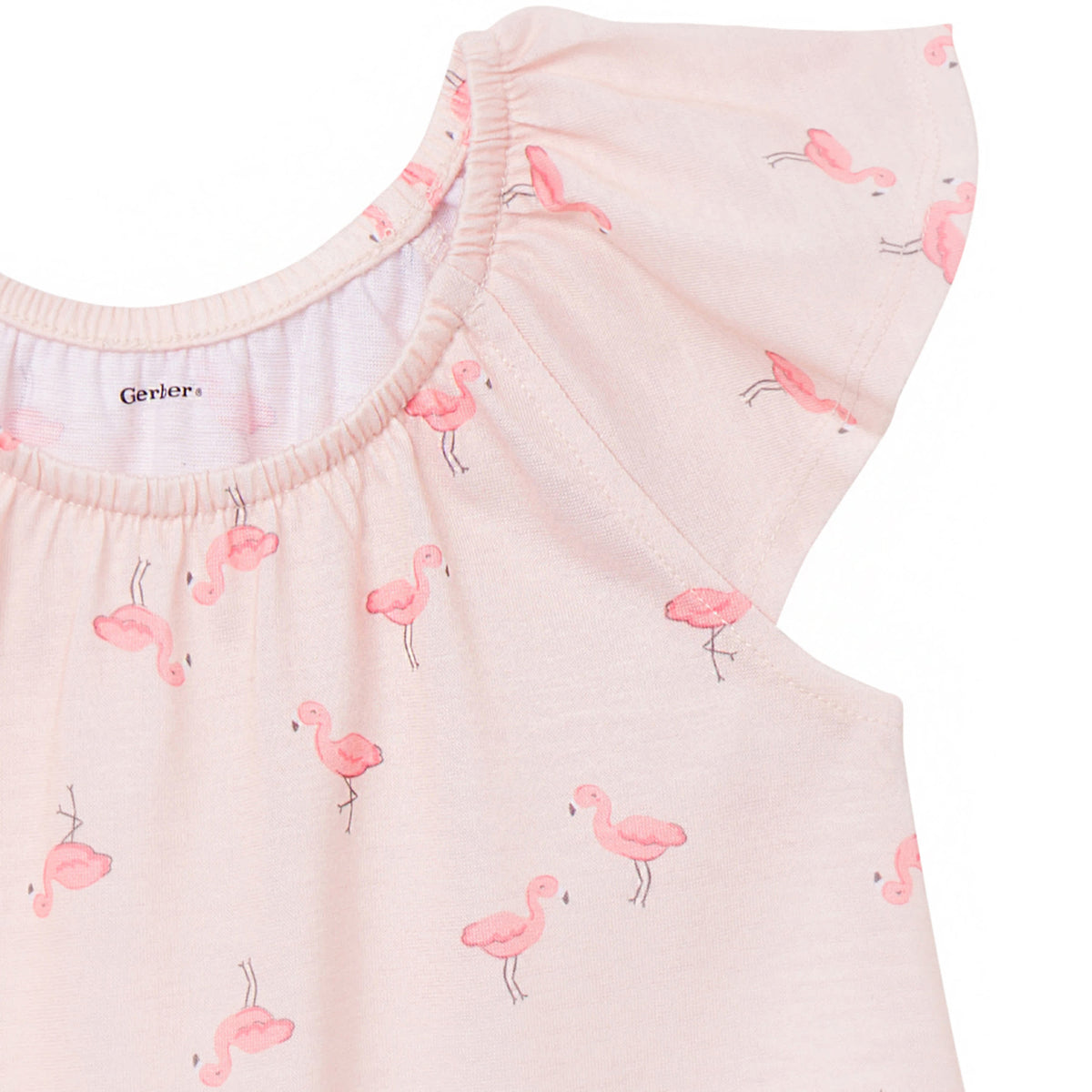 2-Pack Toddler Girls Flamingoes Short Sleeve Nightgowns, view 6