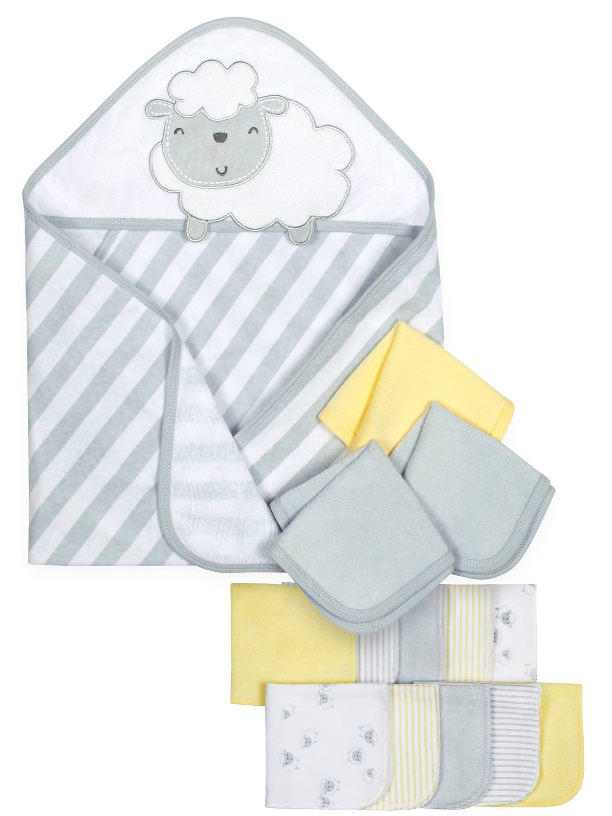 14-Piece Baby Neutral Lamb Bath Bundle