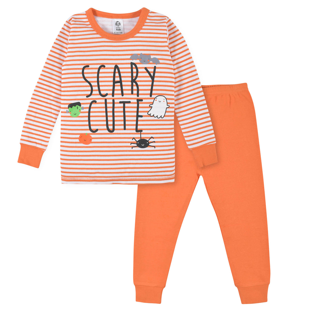 2-Piece Infant & Toddler "Scary Cute" Snug Fit Cotton Pajamas