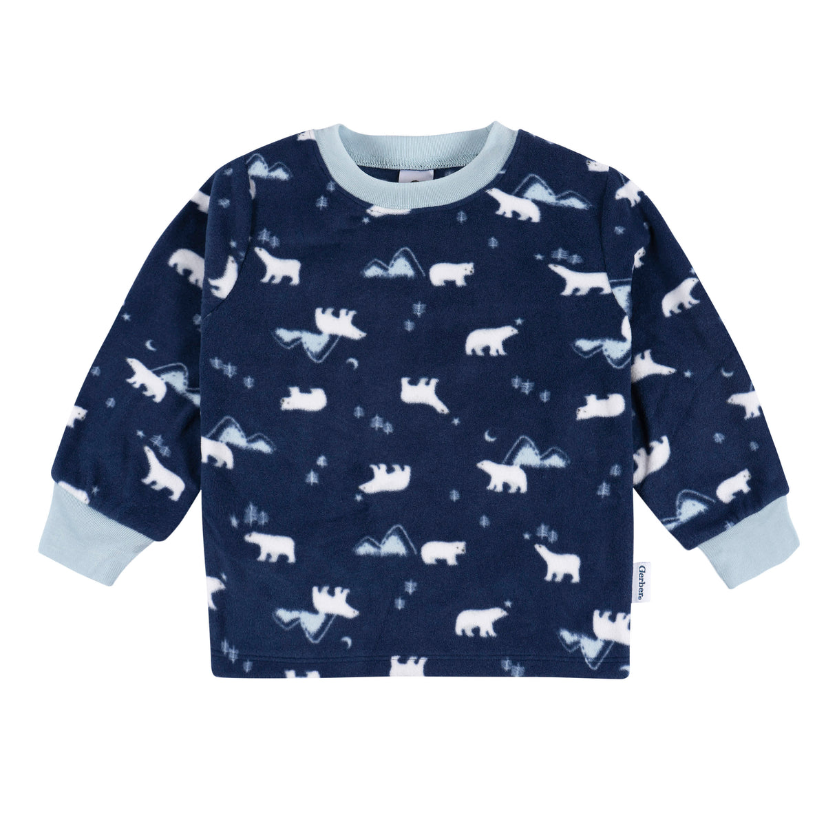2-Piece Infant & Toddler Boys Polar Bears Fleece Pajamas, view 2