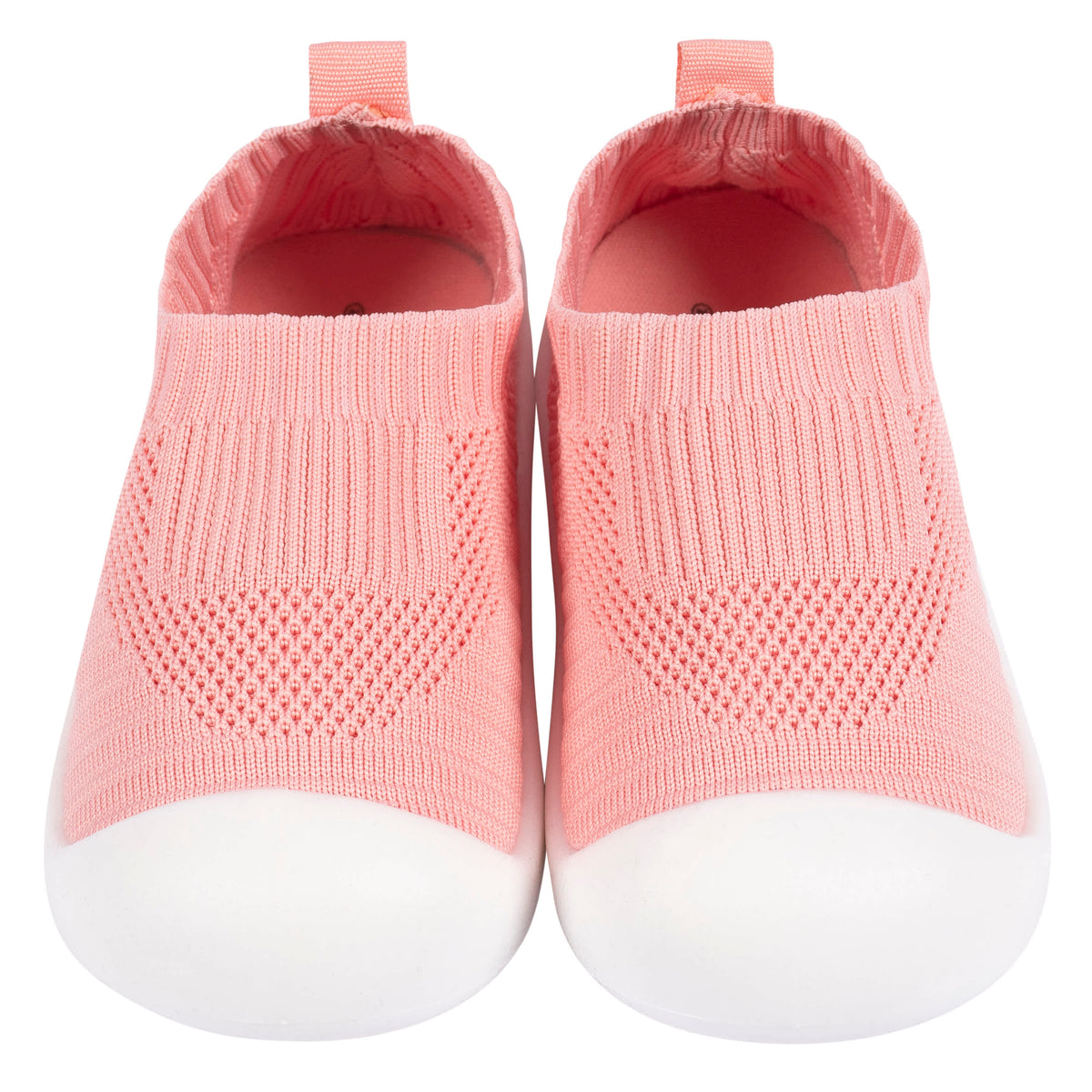 Infant & Toddler Girls Pink Stretchy Knit Slip-On Sneaker, view 3