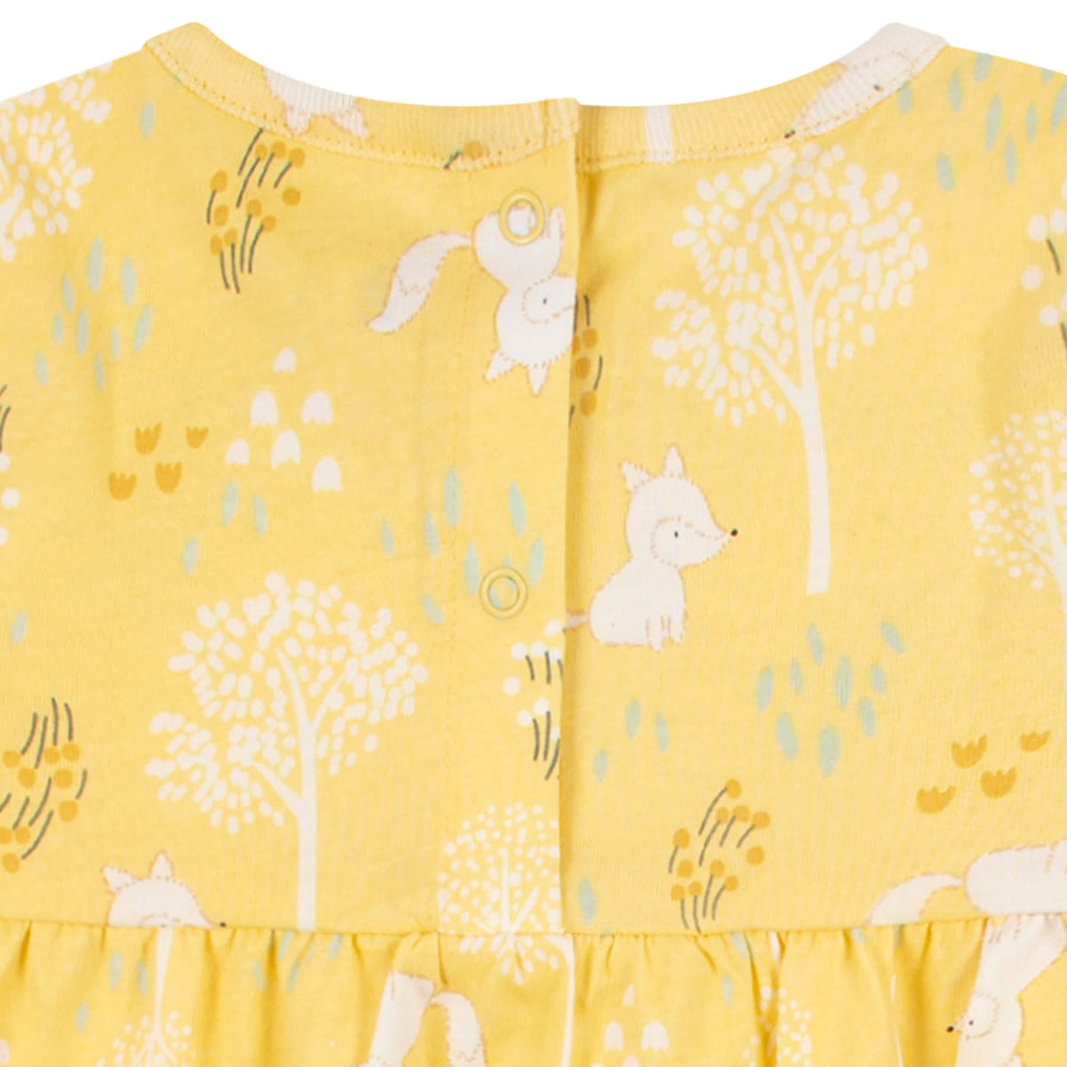 2-Pack Baby Girls Green Fox Rompers, view 5
