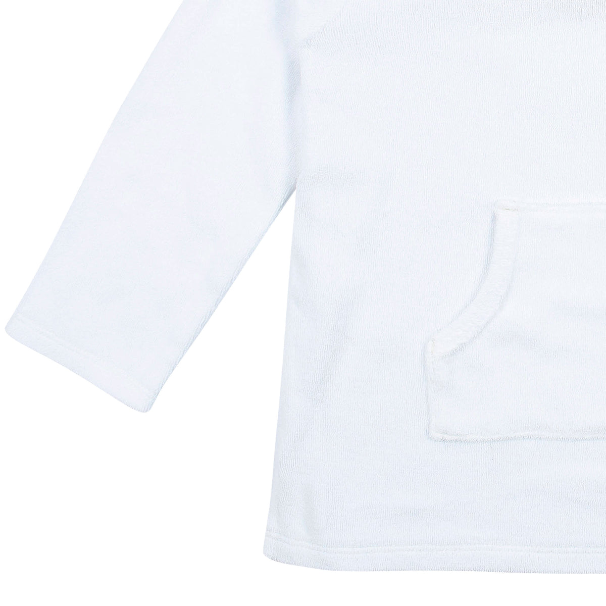 Baby & Toddler Girls White Hooded Kangaroo Pocket Terry Coverup, view 5