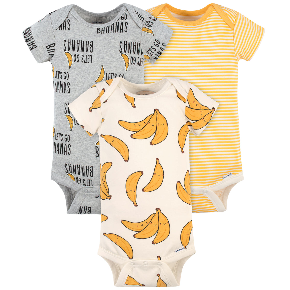 3-Pack Baby Bananas Onesies Bodysuits