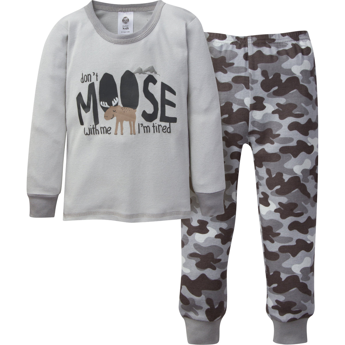 4-Piece Boys Camo Snug Fit Cotton Pajamas, view 2