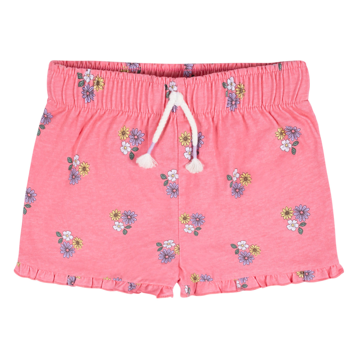 2-Pack Infant & Toddler Girls Pink Floral Pull-On Shorts, view 2