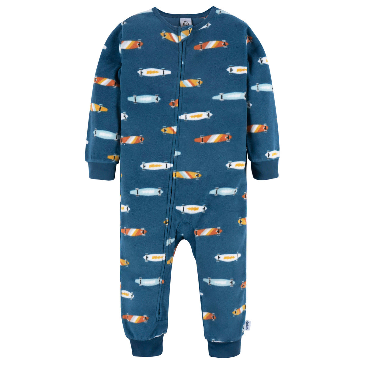 3-Pack Infant & Toddler Boys Skateboard/Guitars Footless Fleece Pajamas, view 3