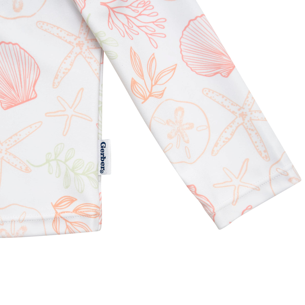 2-Piece Baby Girls Shells Rashguard Set, view 6