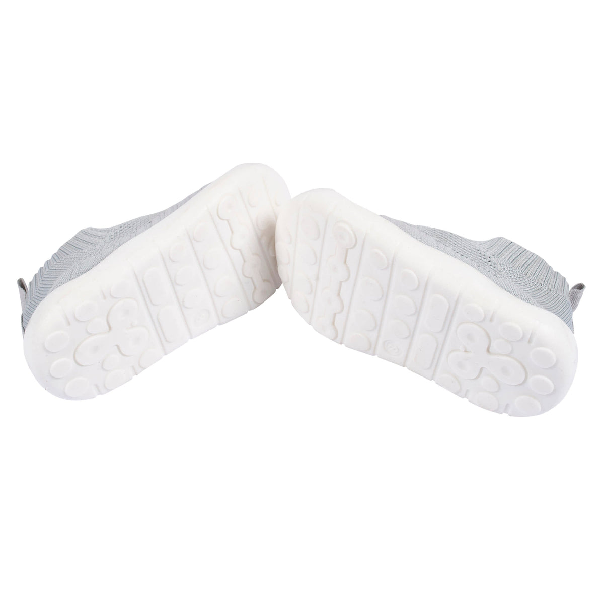 Infant & Toddler Boys Grey Stretchy Knit Slip-On Sneaker, view 4