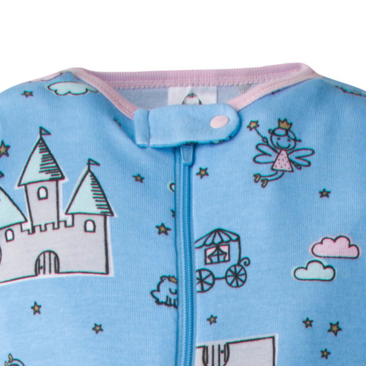 2-Pack Baby Girls Fairytale Snug Fit Footed Pajamas, view 2