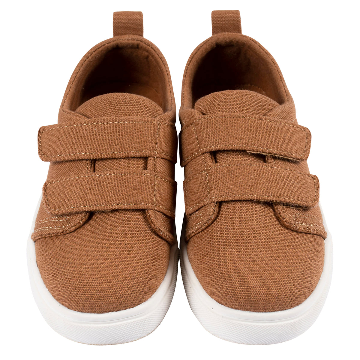 Infant & Toddler Boys Washed Rust Twill Strap Sneaker, view 4