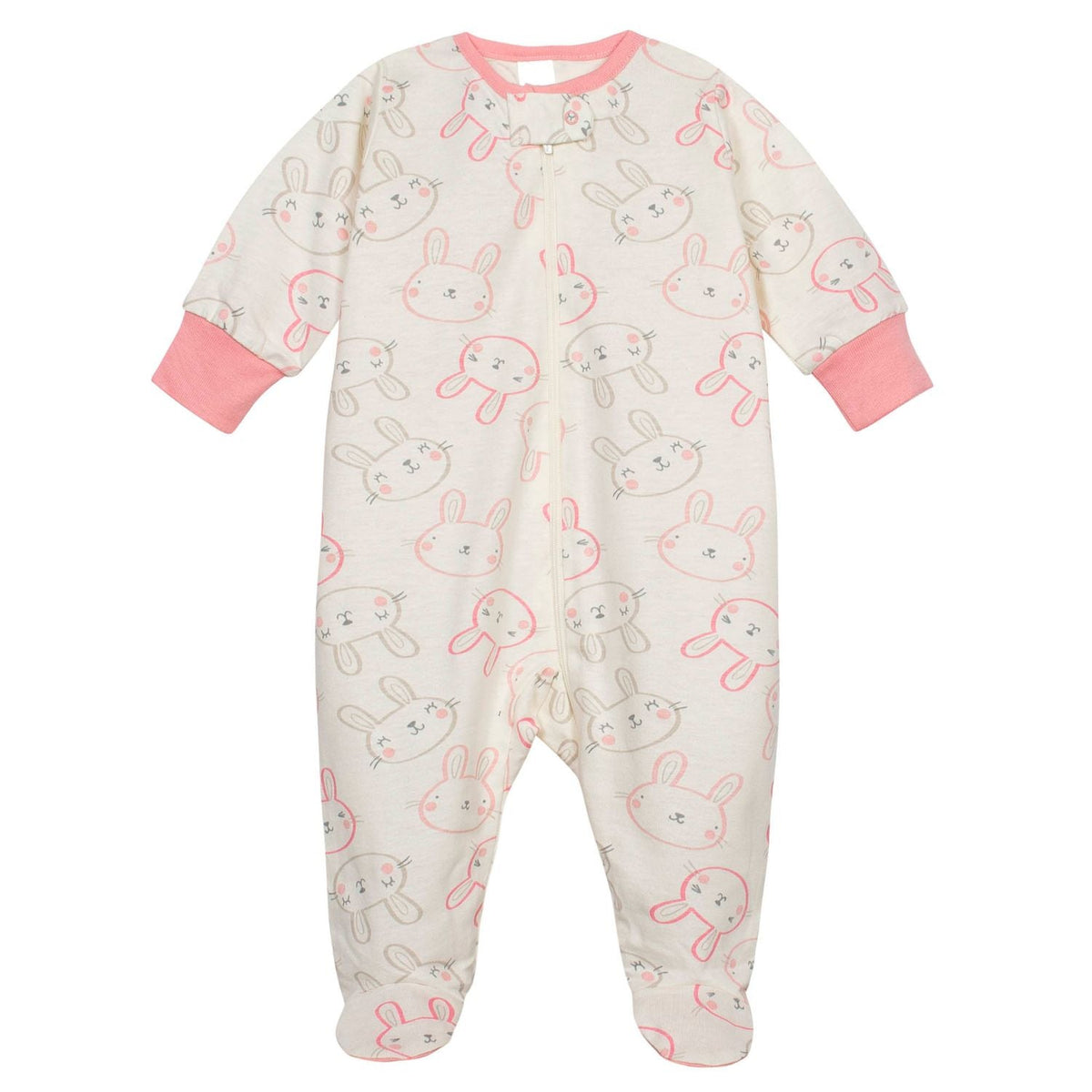 4-Pack Baby Girls Bunny Sleep N' Play, view 2