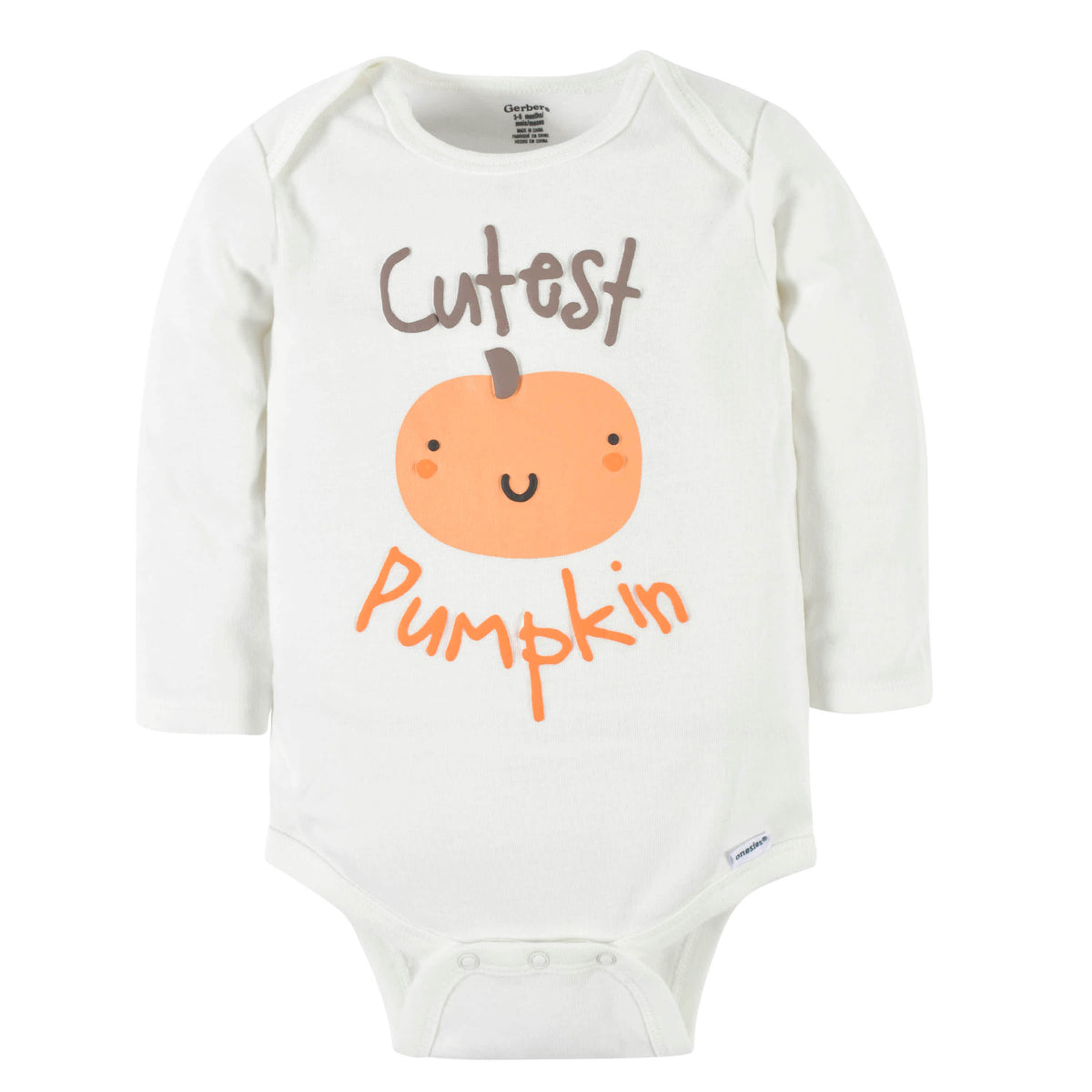 Baby Pumpkin Long Sleeve Onesies Bodysuit