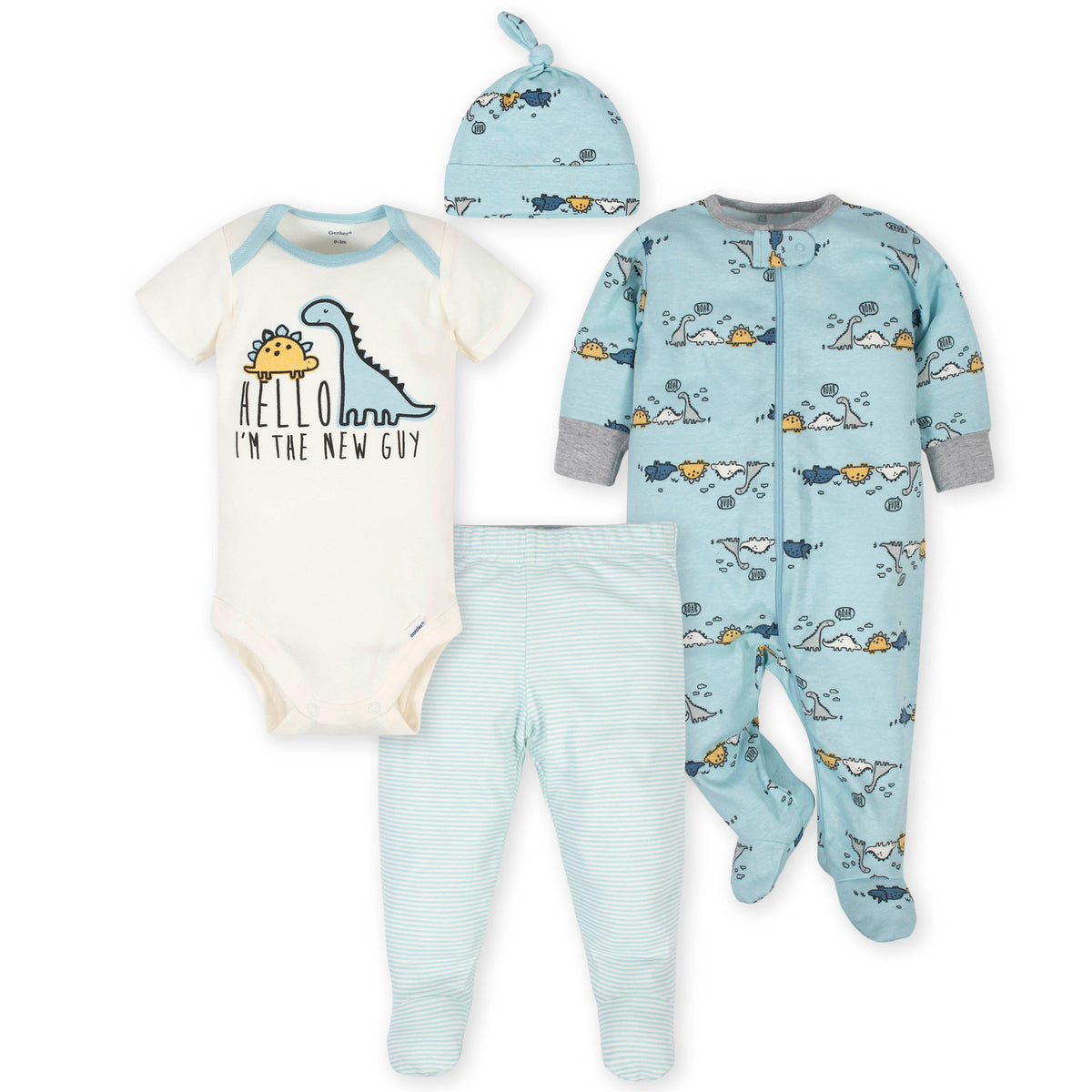 4-Piece Baby Boys Dinosaur Take-Me-Home Set