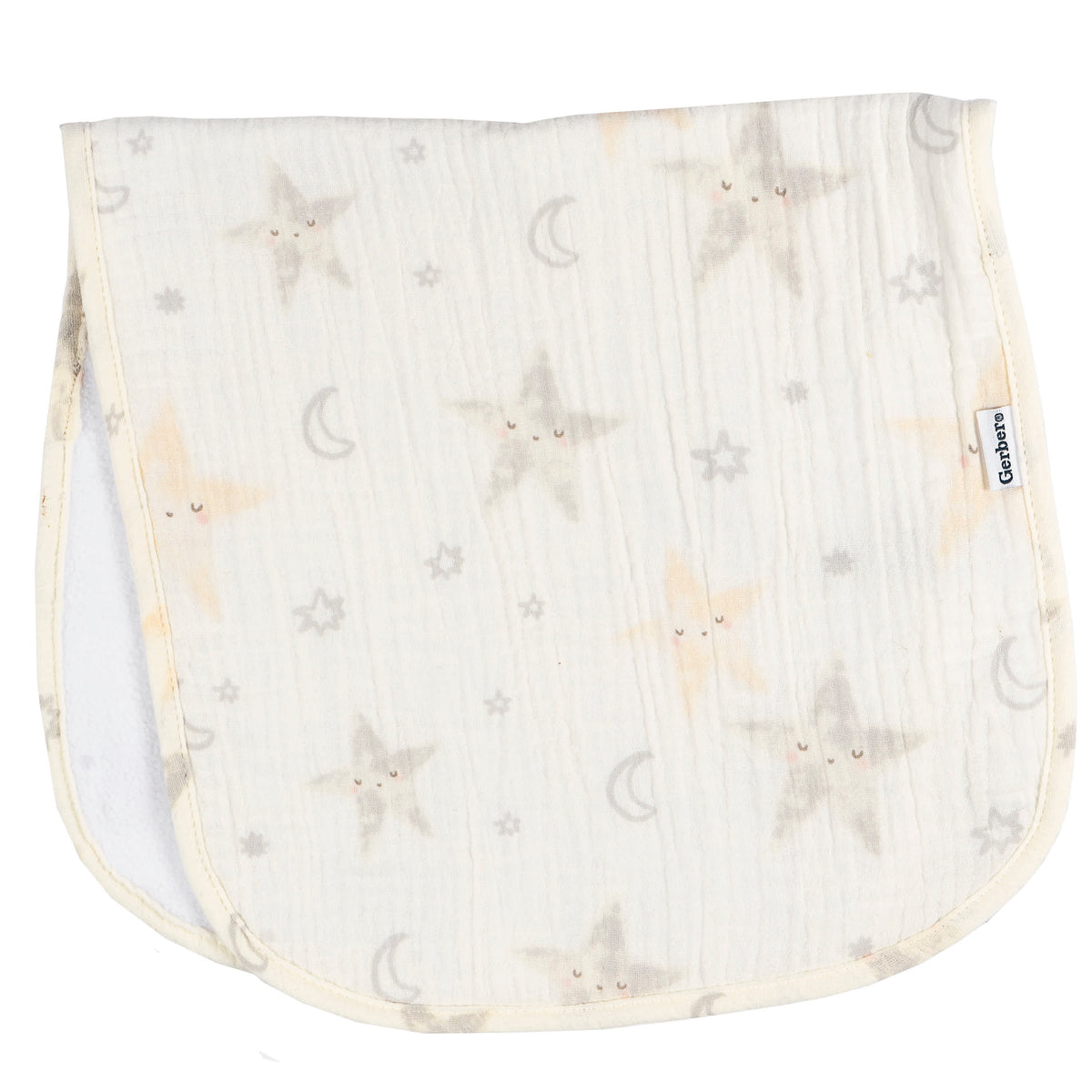 5-Pack Baby Neutral Multi Stars Muslin Burpcloth, view 6