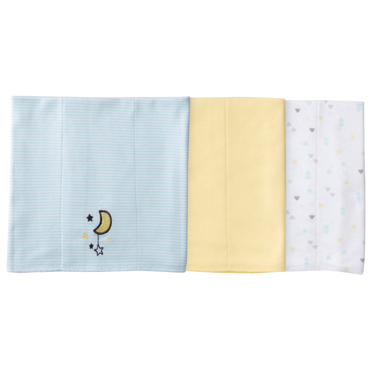 3-Pack Baby Neutral Elephant Burp Cloths