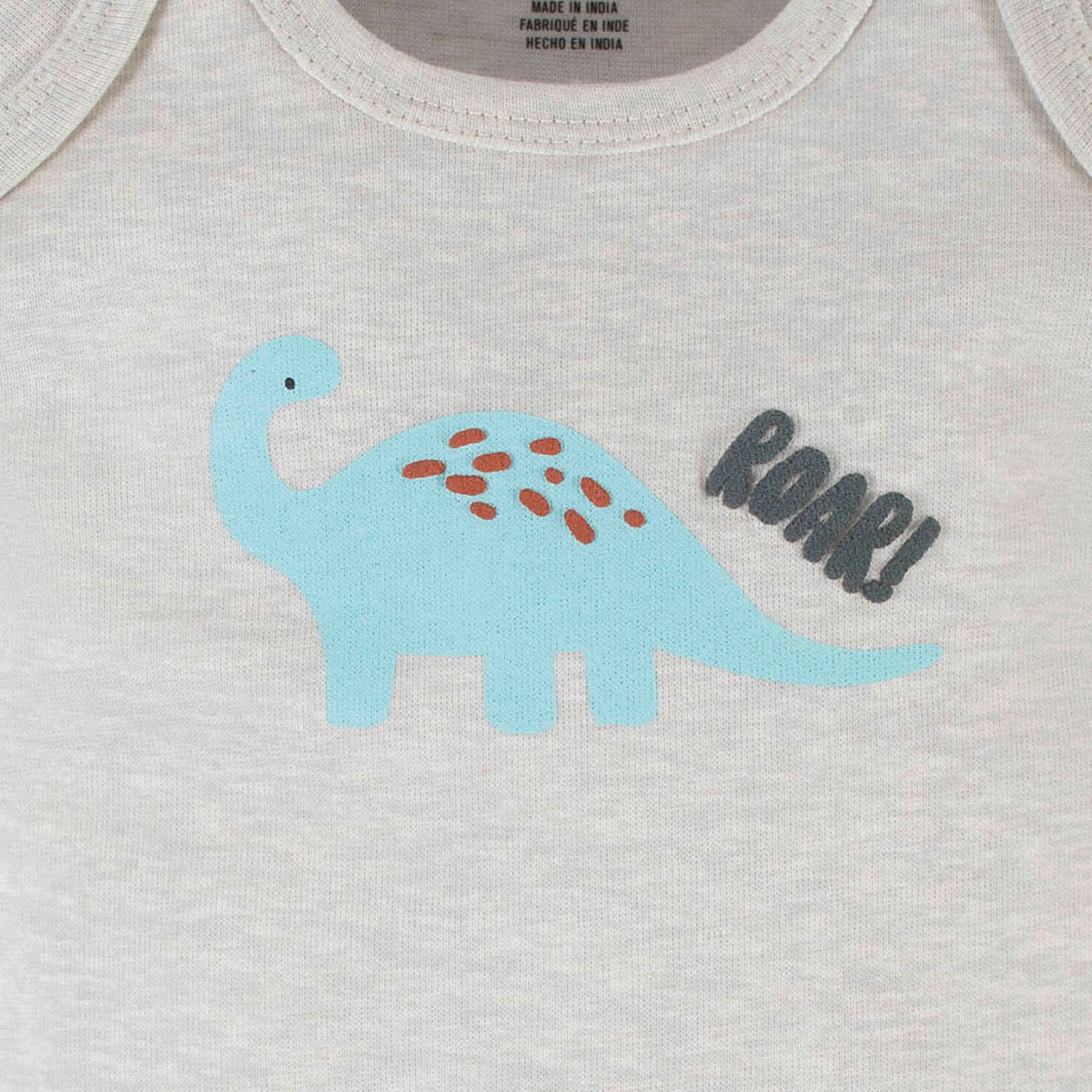 4-Pack Baby Boys Dino Blues Short Sleeve Onesies Bodysuits, view 7