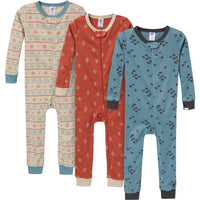 3-Pack Baby & Toddler Boys Buffalo Snug-Fitting Footless Pajamas