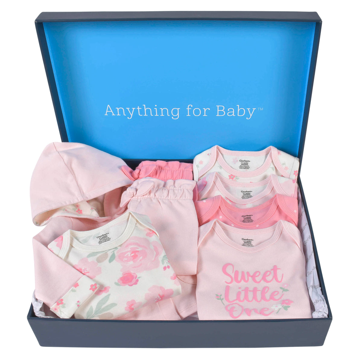 8-Piece Baby Girls Pink Playwear Gift Set