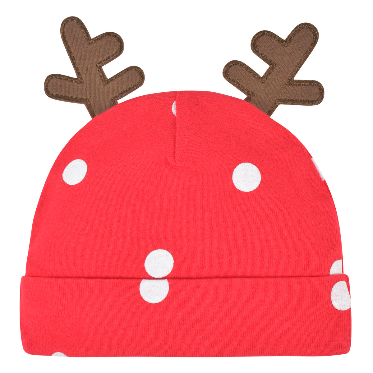 2-Piece Baby Girls Reindeer Skirted Onesies Bodysuit & Cap, view 2