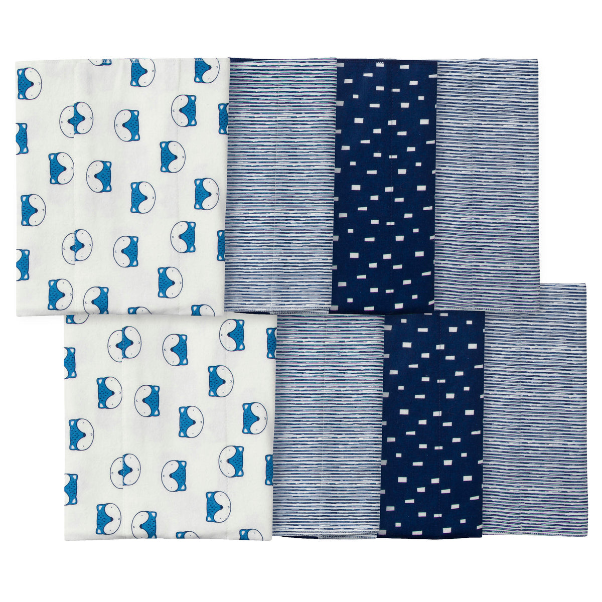 8-Pack Baby Boys Fox Burp Cloths