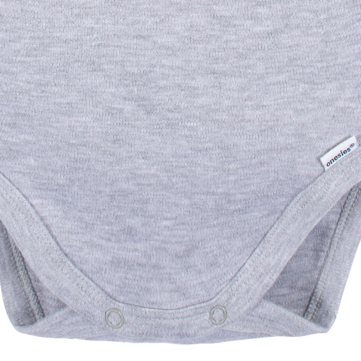 5-Pack Baby Grey Heather Premium Long Sleeve Lap Shoulder Onesies Bodysuits, view 5