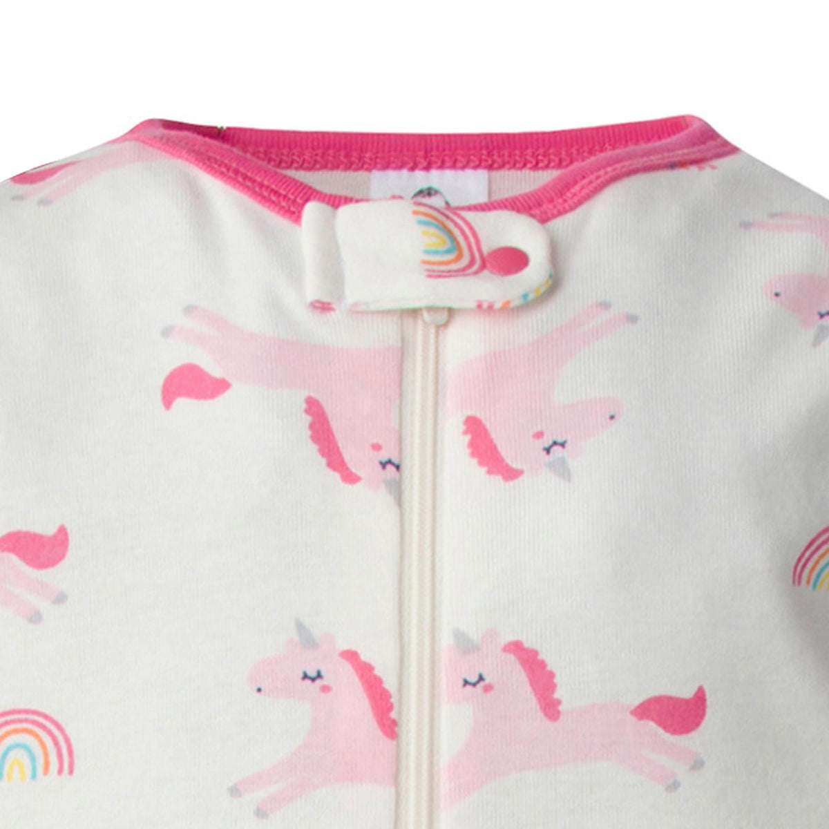 2-Pack Baby Girls Unicorn Snug Fit Footed Pajamas, view 2
