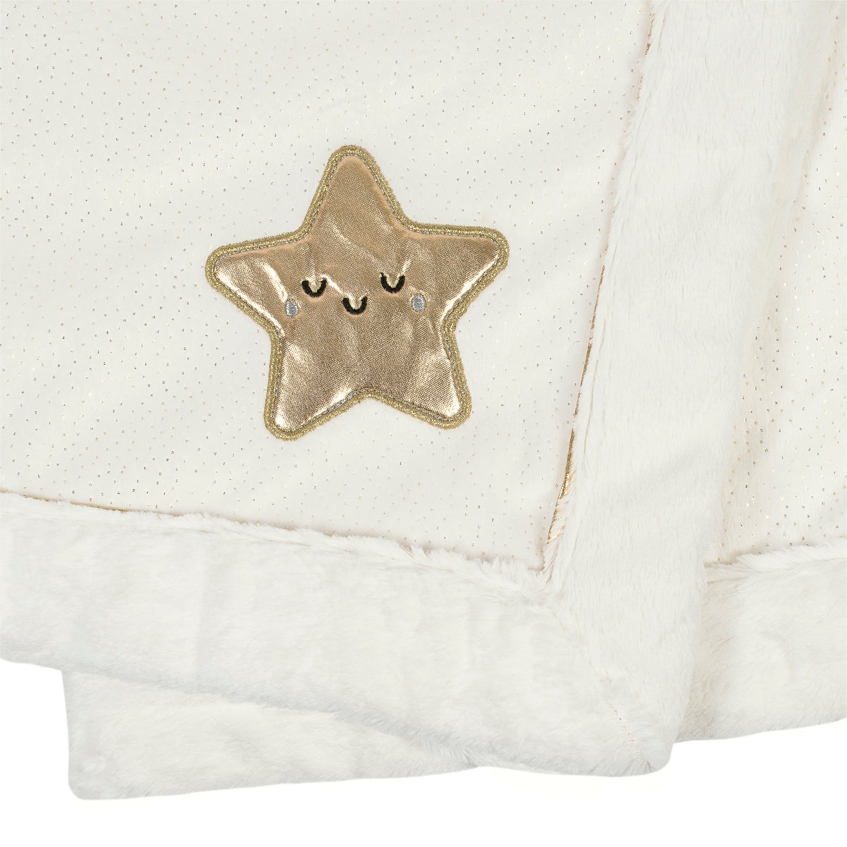 Just Born Baby Neutral Star Plush Blanket, view 2