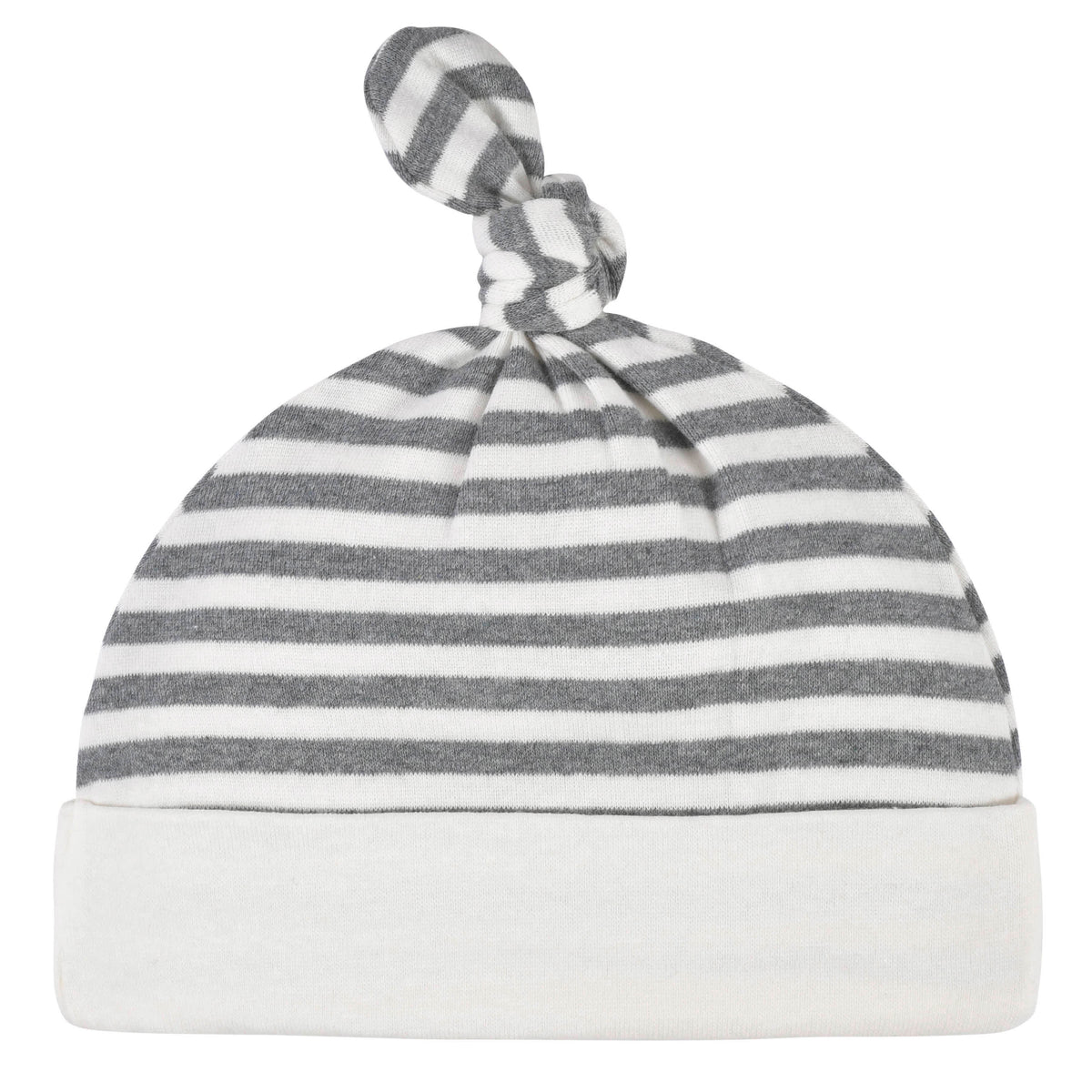 2-Piece Baby Neutral Stripe Gown & Cap Set, view 3