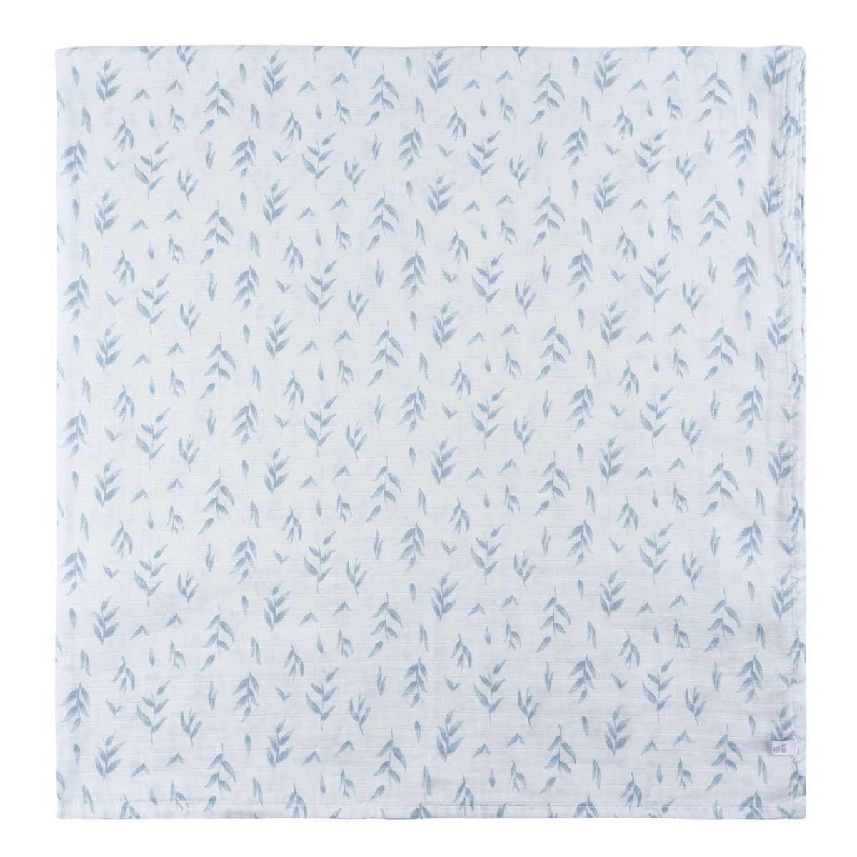 2-Pack Baby Boys Blue Leaf Muslin Swaddle Blanket, view 3