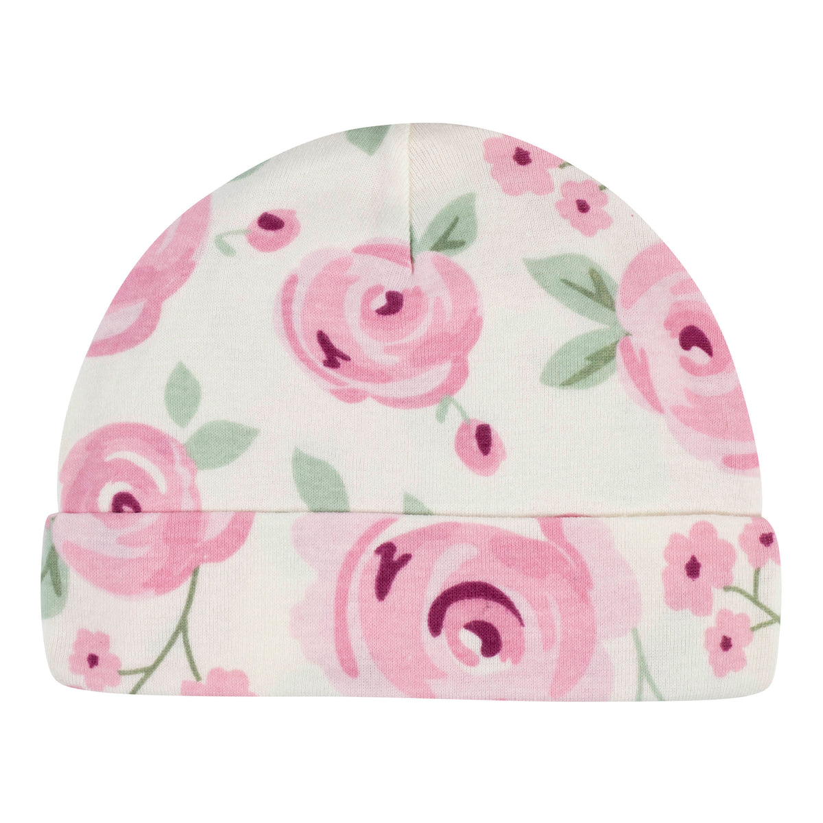 5-Pack Baby Girls Floral Caps, view 3