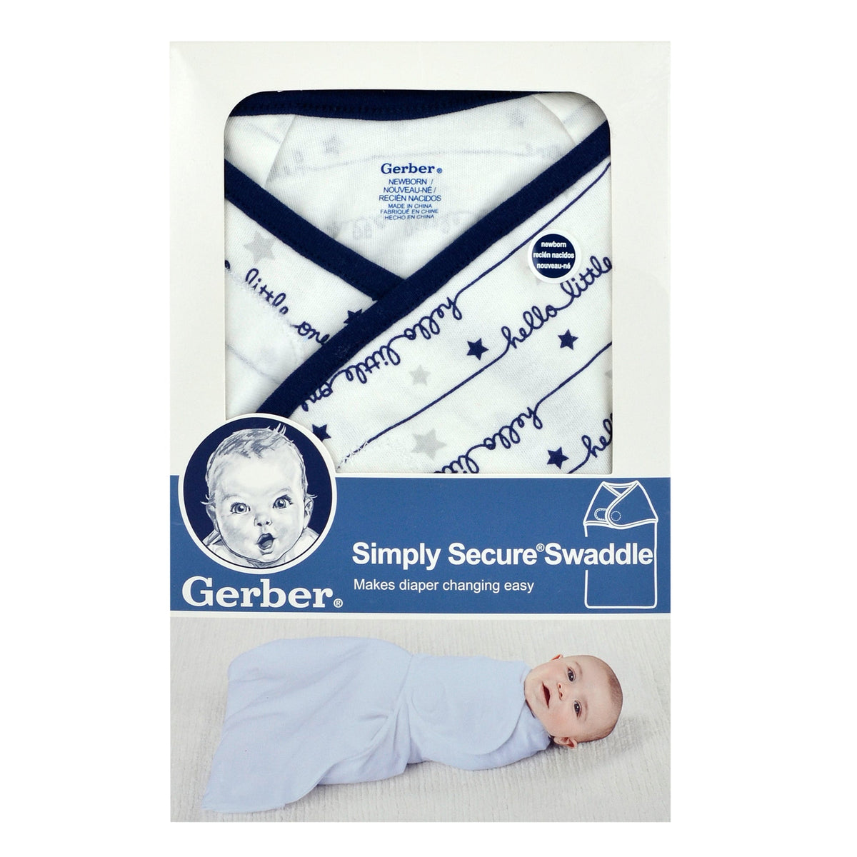 Gerber Boys' Snuggle Wrap Swaddle Blanket