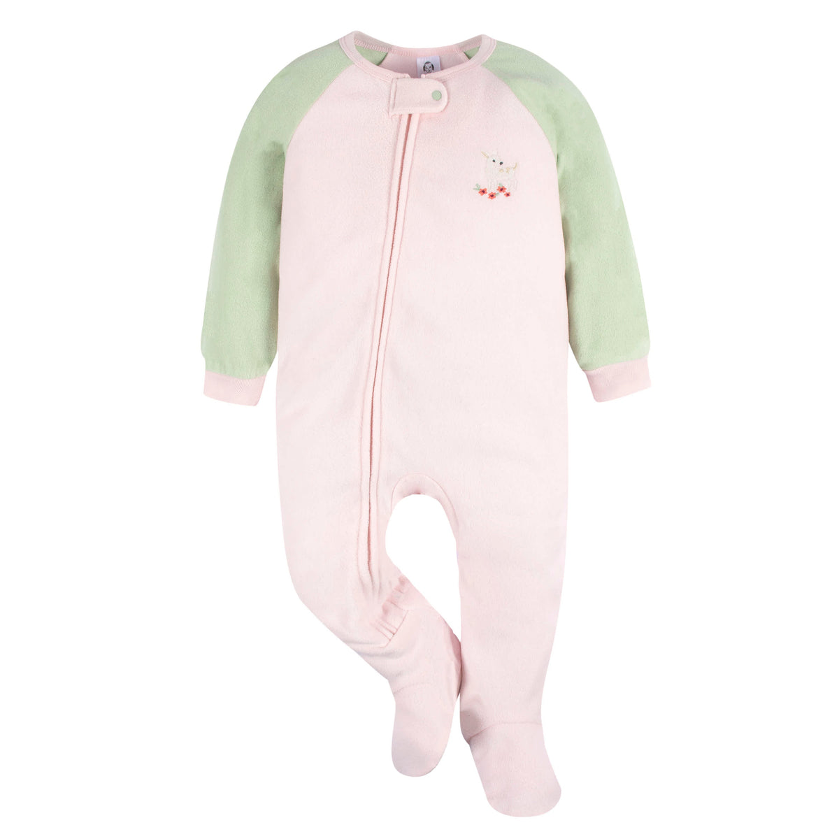 2-Pack Baby & Toddler Girls Deer Fleece Sleepers, view 2