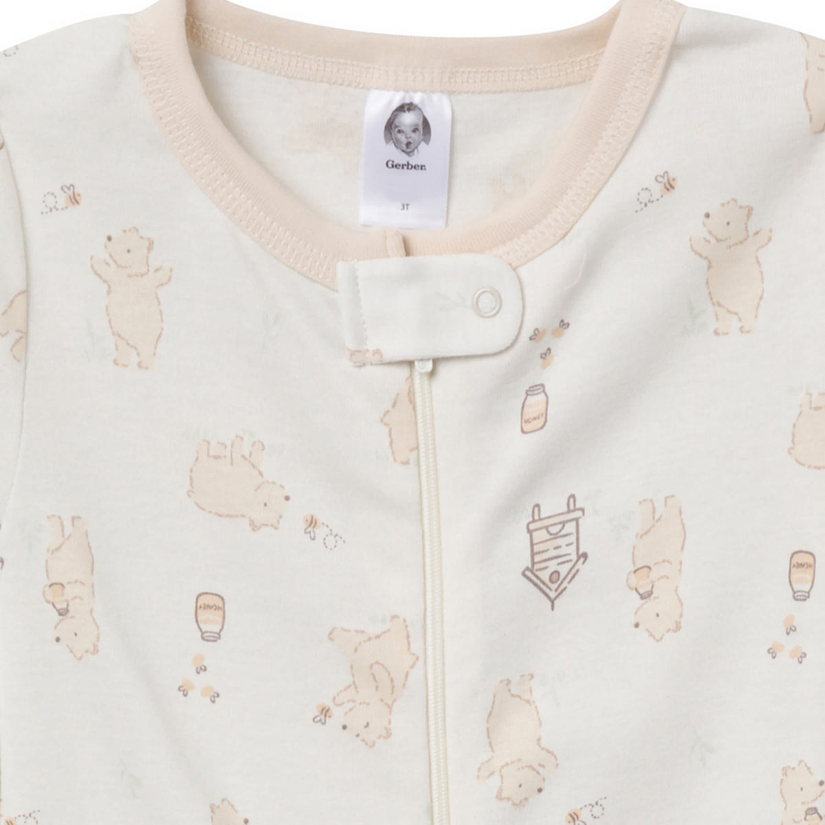 3-Pack Baby & Toddler Neutral Bear Snug-Fitting Footless Pajamas, view 4
