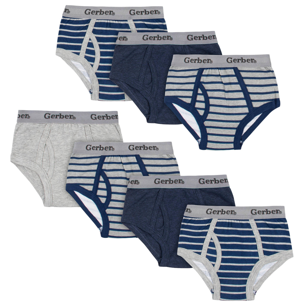 7-Pack Toddler Boys Stripes Briefs