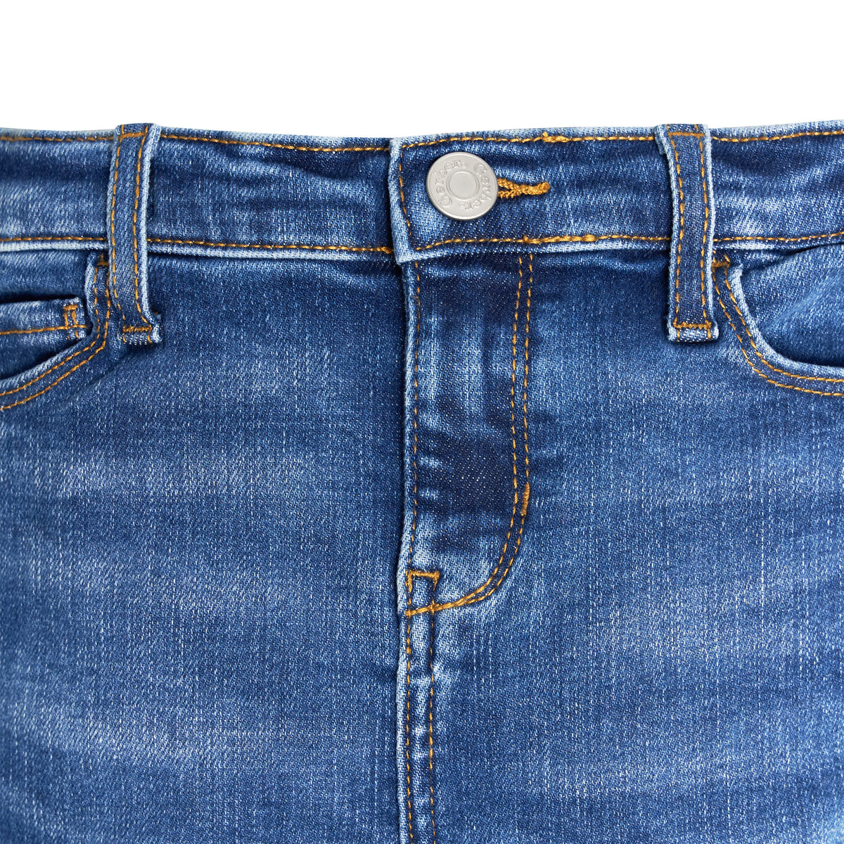 Infant and Toddler Neutral Blue Jeggings, view 2