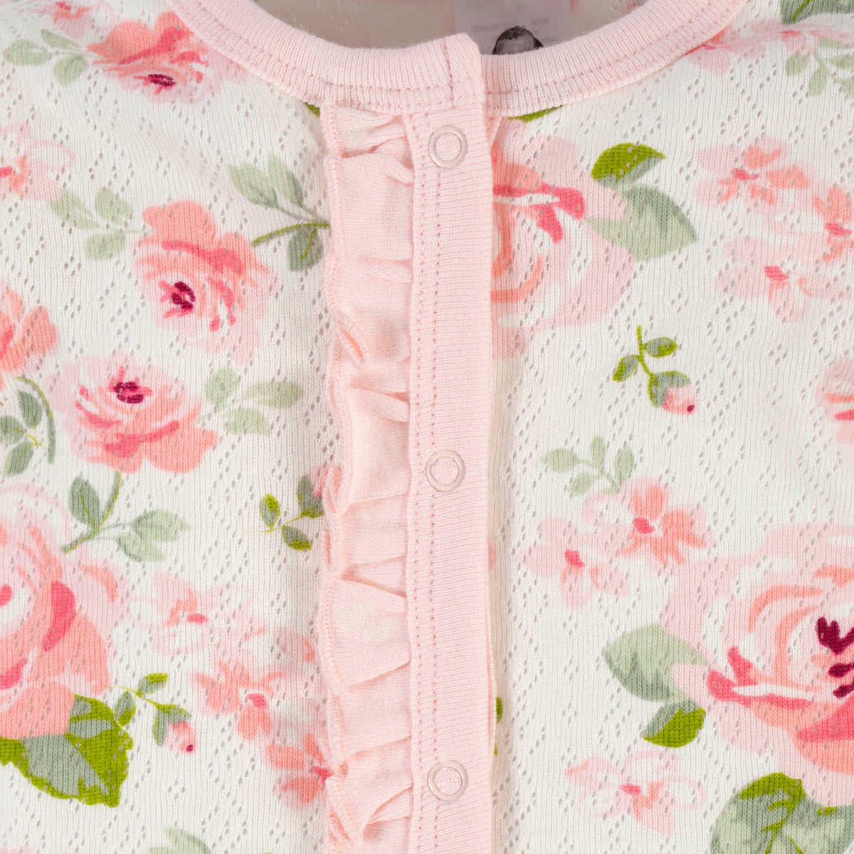 4-Piece Baby Girls Dots/Roses Coveralls & Headbands Set, view 7
