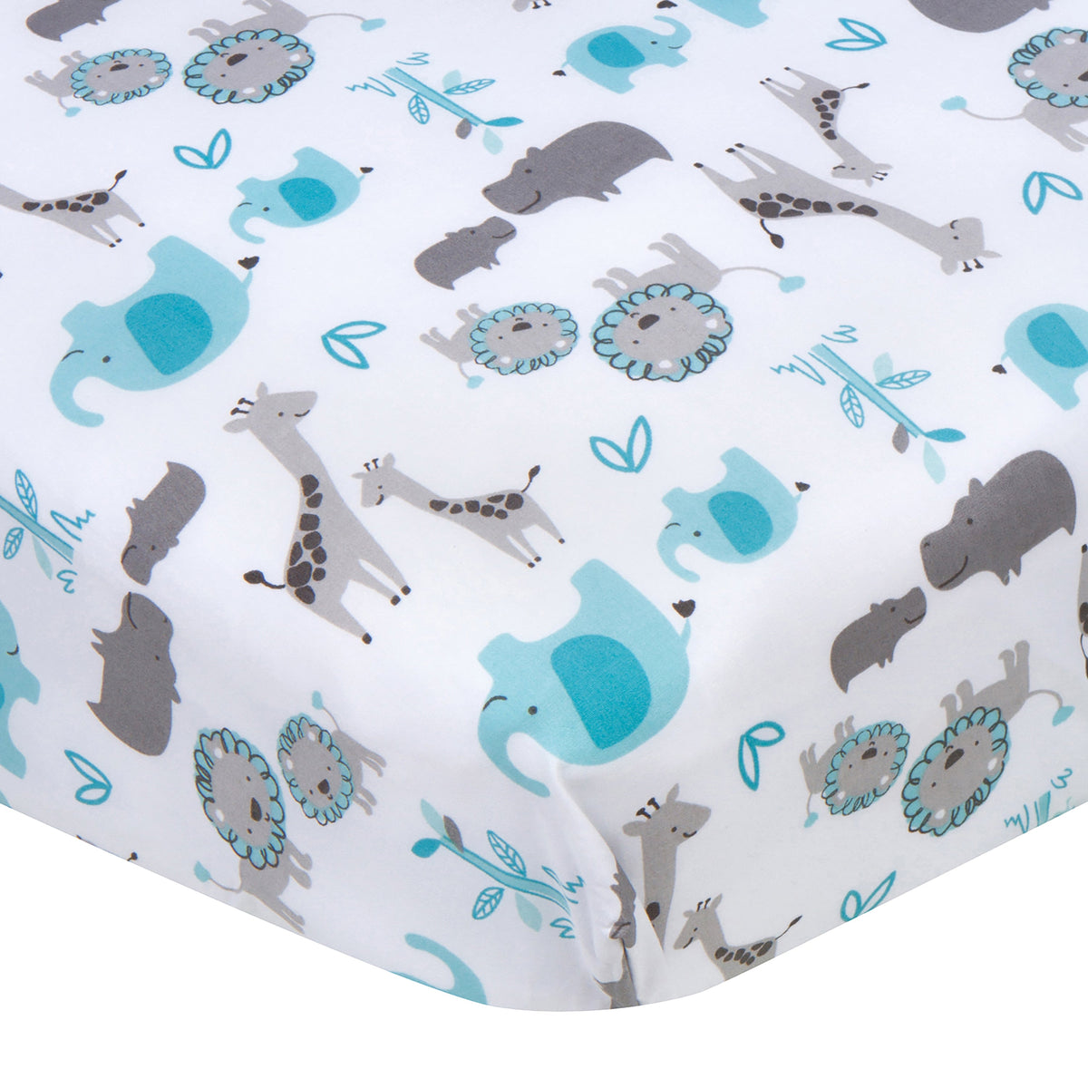 Baby Boys Safari Fitted Crib Sheet