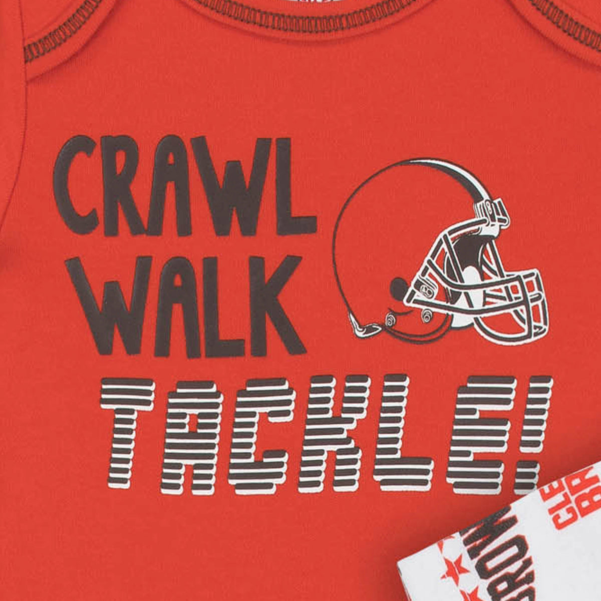 3-Pack Cleveland Browns Short Sleeve Bodysuits, view 2