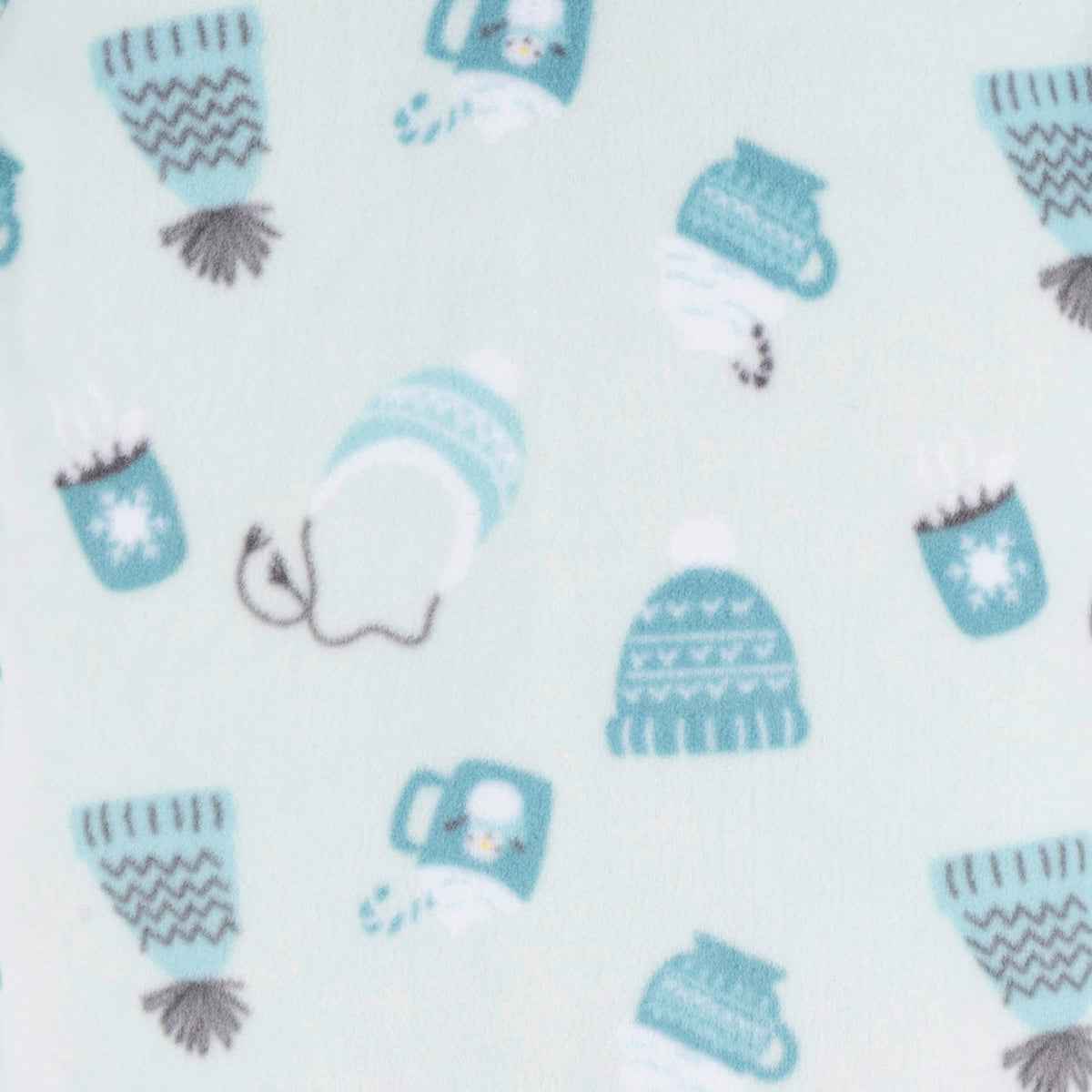 2-Pack Baby & Toddler Neutral Blue Winter Items Fleece Pajamas, view 3